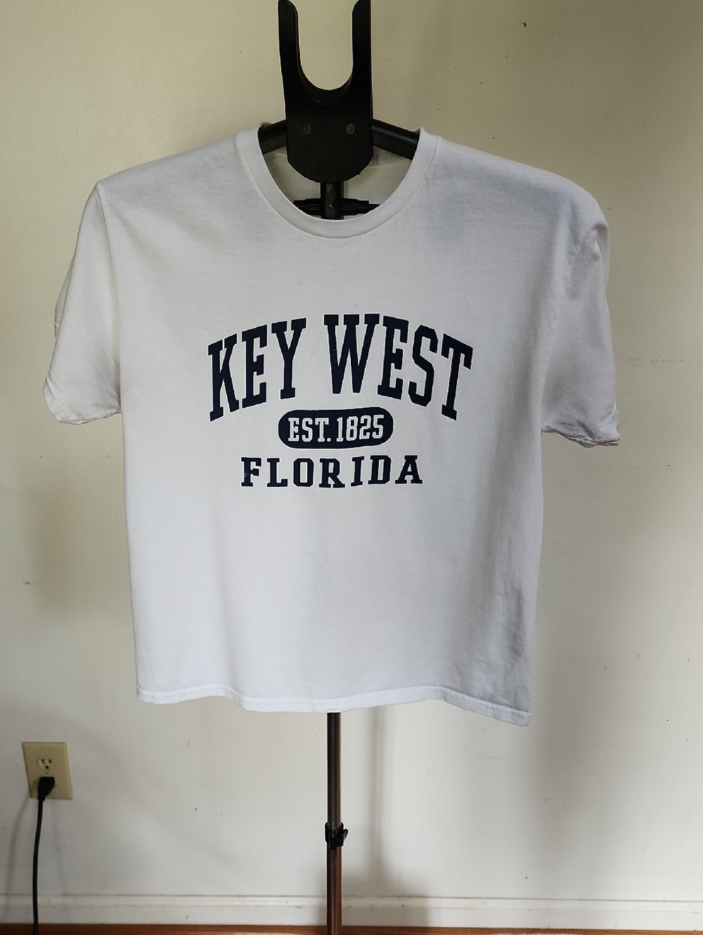 Gildan Key West Florida Graphic Tee - White with Navy Print